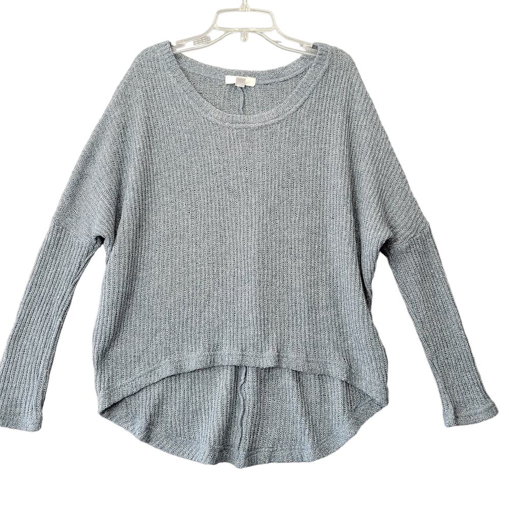 Tokyo Darling Blue Sweater Powdery Preppy Long Sleeves Scoop Neck Womens Size S